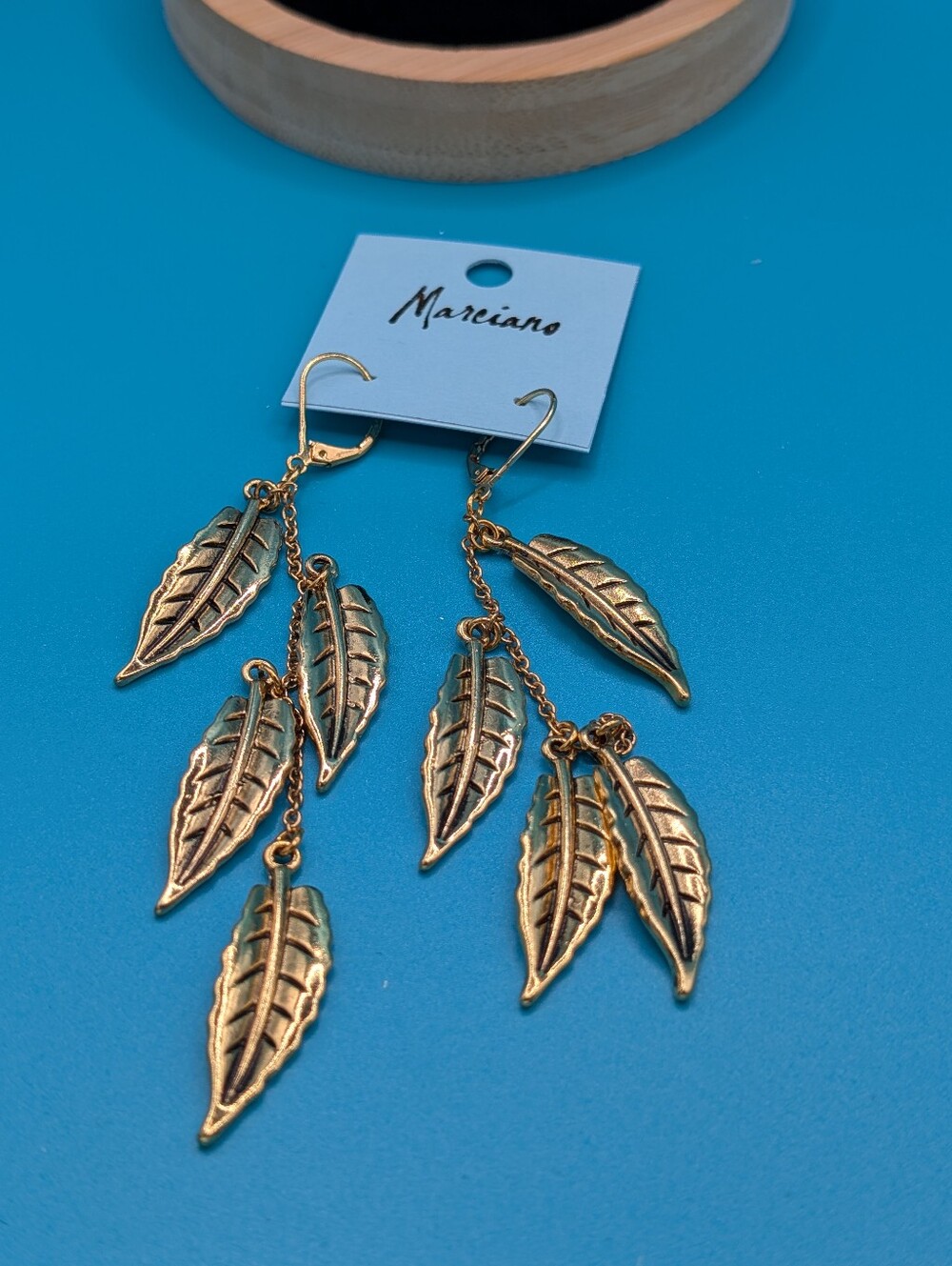 Marciano Gold Leaf Cascade Earrings